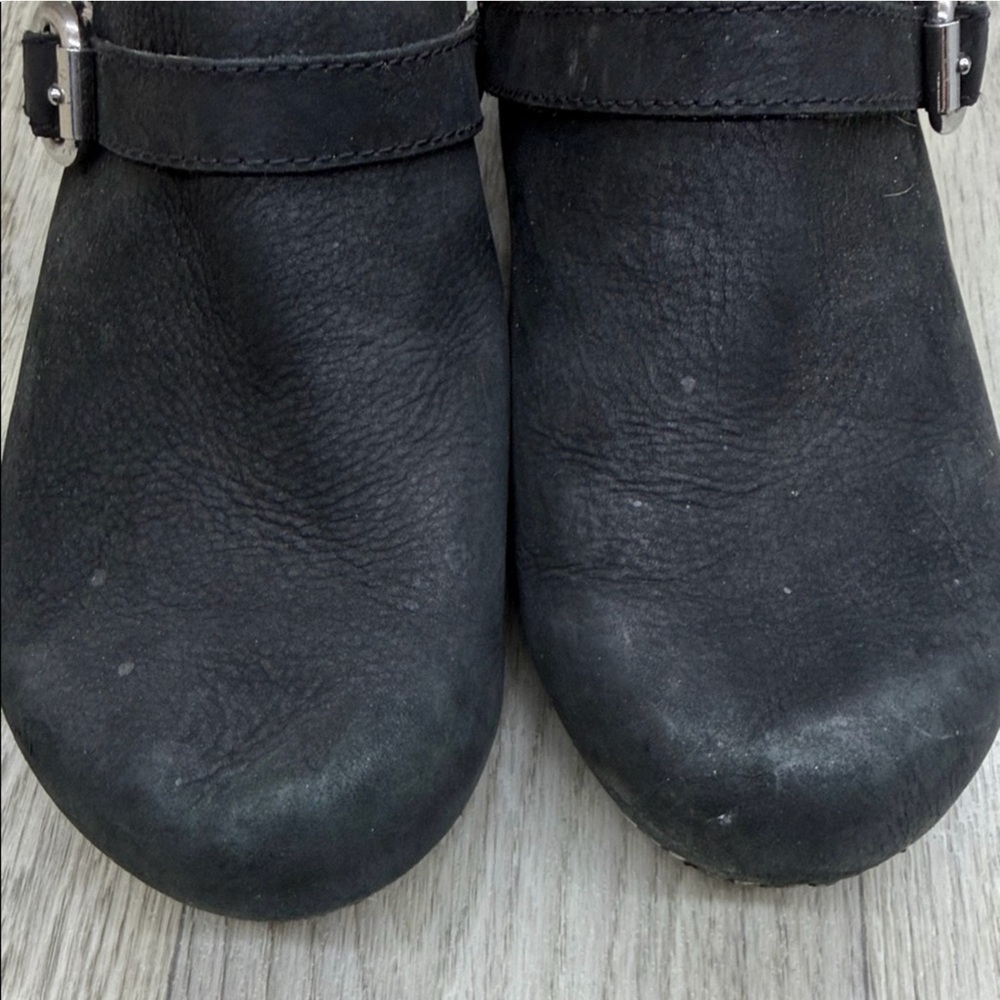 Dansko Black Leather Clogs with Buckle - Picture 3 of 11